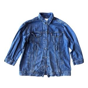 Levi's Oversized Belted Trucker Jacket Women's Size Medium NO‎ BELT RARE FIND
